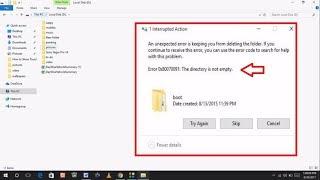 How to Fix Error 0x80070091 When Deleting Files in Windows 10 PC