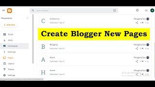 Cara membuat banyak halaman di blogger | cara mengelompokkan blogspot saya