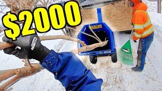 Chipping Hardwood W/ New Compact Wood Chipper