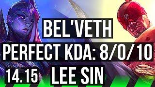 BEL'VETH vs LEE SIN (JGL) | 8/0/10, Legendary, 700+ games | BR Grandmaster | 14.15