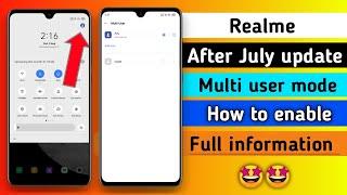 Realme after July update multi user mode how to enable| Multi User mode kaise enable Karen|Anu tech