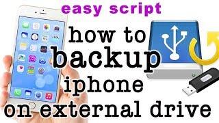 how to take backup of iphone on external drive | using terminal