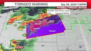 WATCH LIVE: Tornado warning issued for portions of Erie, Huron, Lorain counties