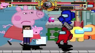 NICK54222 MUGEN: Peppa Pig and Steve VS Crewmate 2X