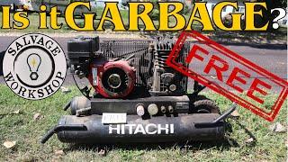 FREE?!? Gas Powered Air Compressor has MAJOR Problems ~ Can we Bring it BACK from the DEAD!?!?