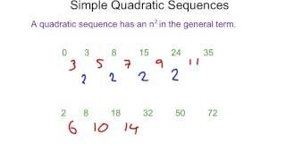 Simple Quadratic Sequences