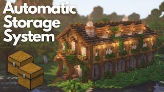 AUTOMATIC STORAGE SYSTEM | Minecraft Tutorial | Java & Bedrock [1.20+]