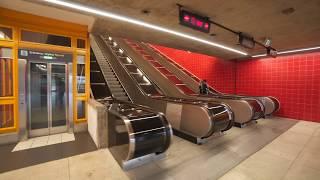 Sweden, Stockholm, Norsborg Subway station, U-Bahn, Metro, T-Bana, 4X escalator 5X elevator ride