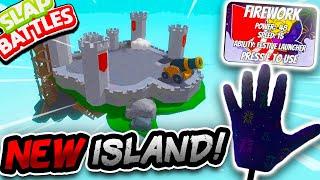 New FIREWORK Glove & NEW ISLAND!️ - Slap Battles Roblox