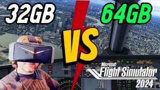 Microsoft Flight Sim 2024 32GB vs 64GB - Should YOU UPGRADE? 2D & VR STRESS TEST! 13900K, 4090