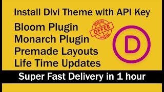 Premium Divi theme with a Divi API key for lifetime update