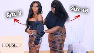 Size 8 vs Size 16 try on the same outfits from HOUSE OF CB .. *fail again*