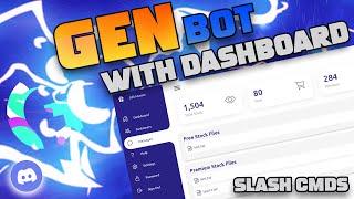 Discord Gen Bot 2023 With Dashboard & Slash Commands | How To Make Gen Free 2023