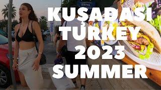 Kuşadası City Center Summer 2023 Walking Tour | 4k UHD 60fps