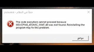 how to fix msvcp140_atomic_wait.dll was not found & missing