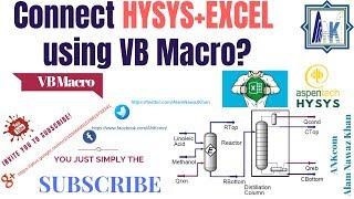 #Connection #Excel to #Aspen #Hysys using Visual Basic Language in Excel Macro