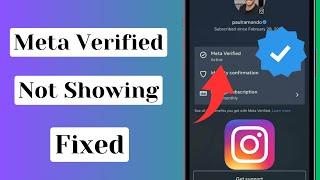 How to Fix "Meta Verified Instagram Not Showing" Problem