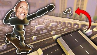 THE ROCK VS. SKATEBOARD! (Turbo Dismount)