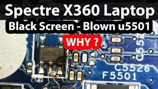 Spectre X360 Black Screen. What's U5501 and why it keeps blowing