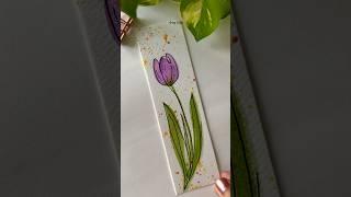 Tulip Bookmark  #watercolor #painting #art #flowers #artsydiva #shorts #drawing #bookmark #Tulip