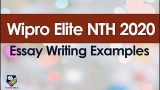 Wipro Elite NTH Essay Writing Samples by Talent Battle!