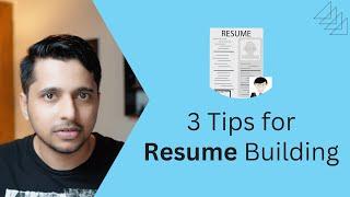 3 Tips for Resume Building | Amit Shekhar | @OutcomeSchool