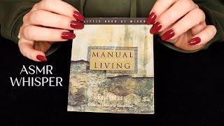 ASMR Whisper Reading  Epictetus Book Discovery  Pages, Paper, Quotes & Clothing Sounds