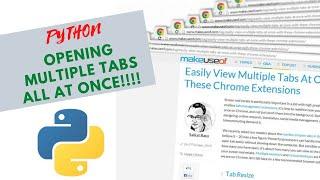 How to open multiple tabs all at once with Python