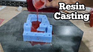 Car battery connector cover resin casting