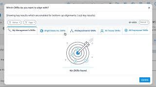 Rolling Up an Objective as a Key Result or Sub-Key Result in Profit.co