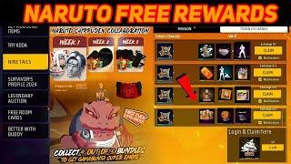 NARUTO X FREE FIRE FREE REWARDS കണ്ടോ | FREE JIRAYA BUNDLE FREE FIRE NEW EVENT MALAYALAM| FF NEW