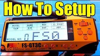 FlySky FS-GT3C Setup Transmitter For Any Rc Car or Boat - How To