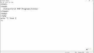 How to run first PHP program in XAMPP Server