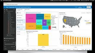 Oracle Analytics Desktop Corporate Financial Dashboard Demonstration