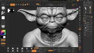 Star Wars: Yoda body  for 3D Print | Zbrush Stream#18