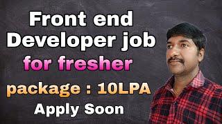 Front Developer Jobs for freshers | 10 LPA  | @byluckysir