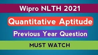 Wipro NLTH 2021 | Aptitude | Previous Year (Solved) | The Coding Bytes