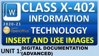 UNIT 1: DIGITAL DOCUMENTATION | INSERT AND USE IMAGES | CLASS X - 402 | DETAILED EXPLANATION