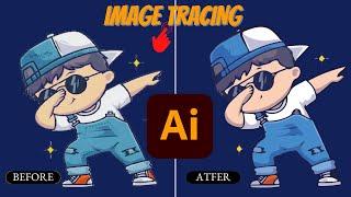 How To Auto Trace An Image In Adobe Illustrator in 30 Sec | Image Tracing 2024