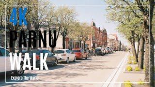 【4K】 Estonia Parnu Walk - Pärnu Old Town with City Sounds and Captions