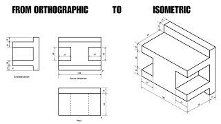 TD - More Examples on Conversion From Orthographic to Isometric (Part 1) @derickfrederickTD