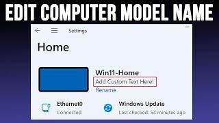 How to Change your Computer Make & Model Details in the Windows Settings