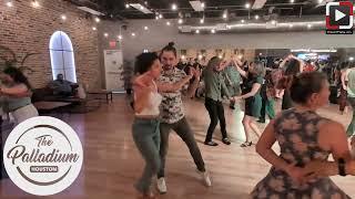 Brittany y Sonny social dancing at Palladium Salsa Social Houston