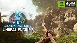 ARK SURVIVAL ASCENDED First Gameplay in UNREAL ENGINE 5.2 | New Remake 4K RTX 4090 (No Commentary)
