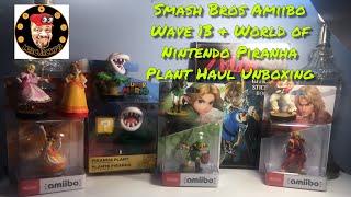 Smash Bros Amiibo Daisy-  Ken-  Young Link & World of Nintendo Piranha Plant Haul & Unboxing