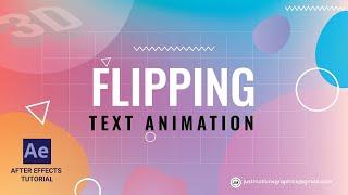 Flipping Text Animation - After Effects Tutorial