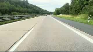 Driving in Germany Highway autobahn A81 Stuttgart