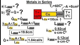 Physics 24A  Heat Conduction Examples (1 of 22) Metals in Series