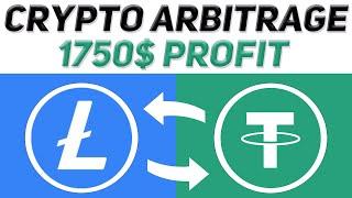 Crypto Arbitrage Litecoin | New Strategy Trading LTC | 1750$ Profit | Arbitrage Trading Litecoin