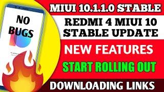 MIUI 10 STABLE ROLLING OUT FOR REDMI 4 | MIUI 10.1.1.0 STABLE FOR REDMI 4